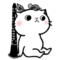 [LINEスタンプ] クラリネット猫にゃん