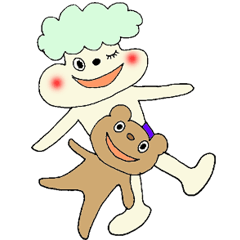 [LINEスタンプ] 愉快なふたり もこりんとくまさん 