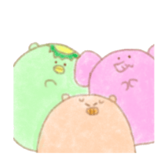 [LINEスタンプ] ぶぅとぞうとかっぱと 