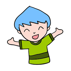 [LINEスタンプ] Blue men head nongmapro 