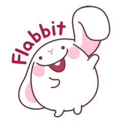 [LINEスタンプ] Fly with Happy Rabbit Flabbit ！！