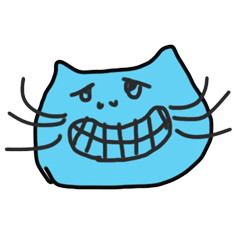 [LINEスタンプ] yeah it's bluecat