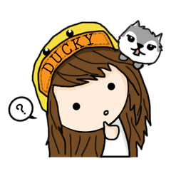 [LINEスタンプ] Ducky and Husky