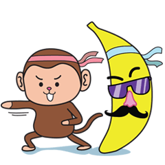 [LINEスタンプ] cute little monkeys