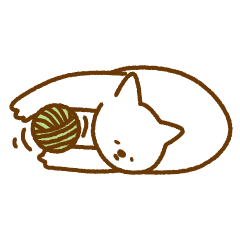 [LINEスタンプ] やさしい白いねこ