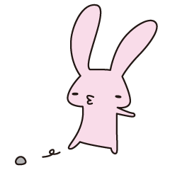 [LINEスタンプ] ゆるーいウサギの画像（メイン）