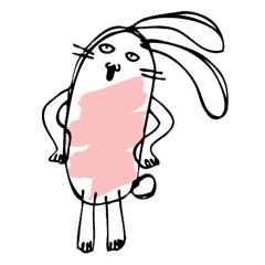 [LINEスタンプ] anywhere rabbit