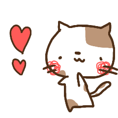 [LINEスタンプ] fluffy with cat