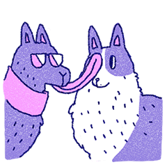 [LINEスタンプ] LIGHT DOG＆LEEBEN DOG