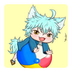 [LINEスタンプ] My blue-hair dog