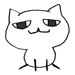 [LINEスタンプ] ぶさねこシロ