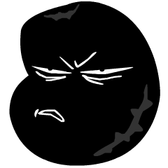 [LINEスタンプ] Splenetic Black Bean 01