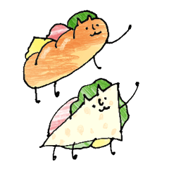 [LINEスタンプ] サンドイッチねこ