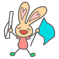 [LINEスタンプ] ウサギの『らびぃ』〜カラーガード体験記