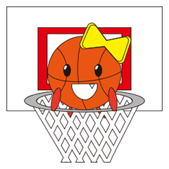 [LINEスタンプ] basketball girl star