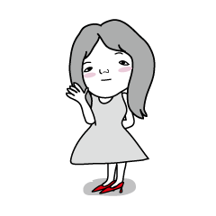 [LINEスタンプ] 赤い靴のお姉さん（日常編）