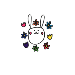 [LINEスタンプ] 手描きのうさぴょん