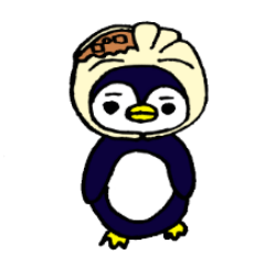 [LINEスタンプ] ペンギンだって肉まん好きだもんの画像（メイン）