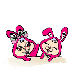 [LINEスタンプ] Pink Phang Phang - happy love