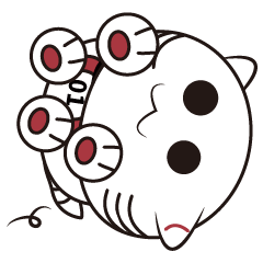 [LINEスタンプ] Buttoned cat