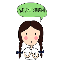 [LINEスタンプ] We are STUDENT