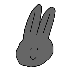 [LINEスタンプ] 黒ウサギのパール