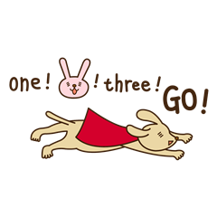 [LINEスタンプ] Rabbit and dog's friends
