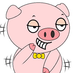 [LINEスタンプ] Pink Circle Pig