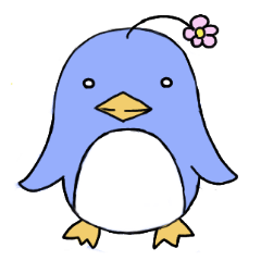 [LINEスタンプ] Penguin flowers