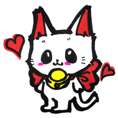 [LINEスタンプ] 白い猫リンちゃん