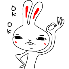 [LINEスタンプ] かわいこちゃんとうさぎたち