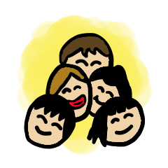 [LINEスタンプ] 家族のなにげない会話