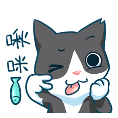 [LINEスタンプ] Tuxedo cat - chun chun