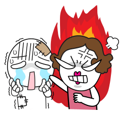 [LINEスタンプ] Poor Family's Angry Life