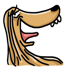 [LINEスタンプ] the Arrogant Afghan Hound