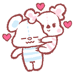 [LINEスタンプ] Cotton Bear ＆ Candy Koala (EN)