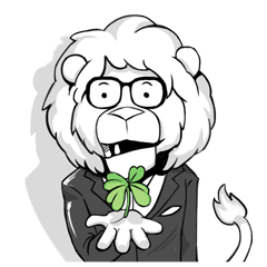 [LINEスタンプ] SleepyLion with Good Luck