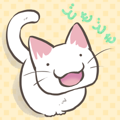 [LINEスタンプ] もっちり白猫