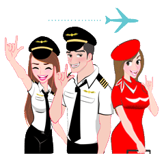 [LINEスタンプ] Captain:D and cute air