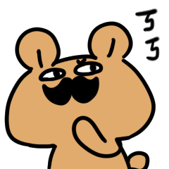 [LINEスタンプ] Moustache Bear