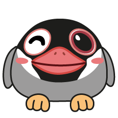 [LINEスタンプ] QQ Java Sparrow 2