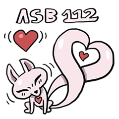 [LINEスタンプ] AsB - 112 I'm A Heart Fox