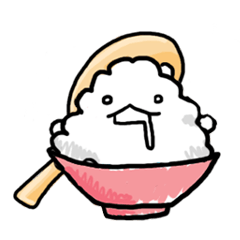 [LINEスタンプ] 主食は白飯