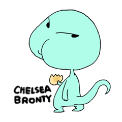 [LINEスタンプ] The Greedy Little Brontosaurus