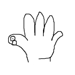 [LINEスタンプ] Left Hand Thumb