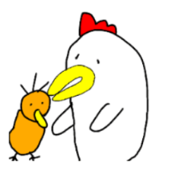[LINEスタンプ] にわすけとぴよこ