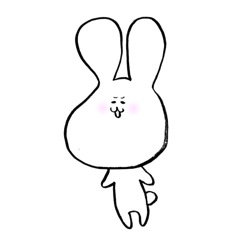 [LINEスタンプ] ぷにぷにあごうさぎ