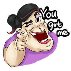 [LINEスタンプ] Here come's the annoying woman - Hattie