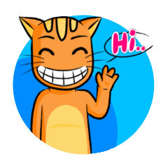 [LINEスタンプ] simple sticker : orange cat