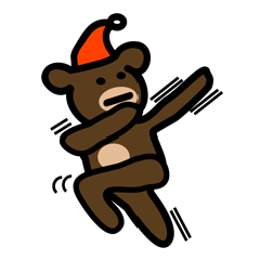 [LINEスタンプ] くまサンタ